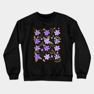 Folksy Wildflowers Periwinkle Crewneck Sweatshirt